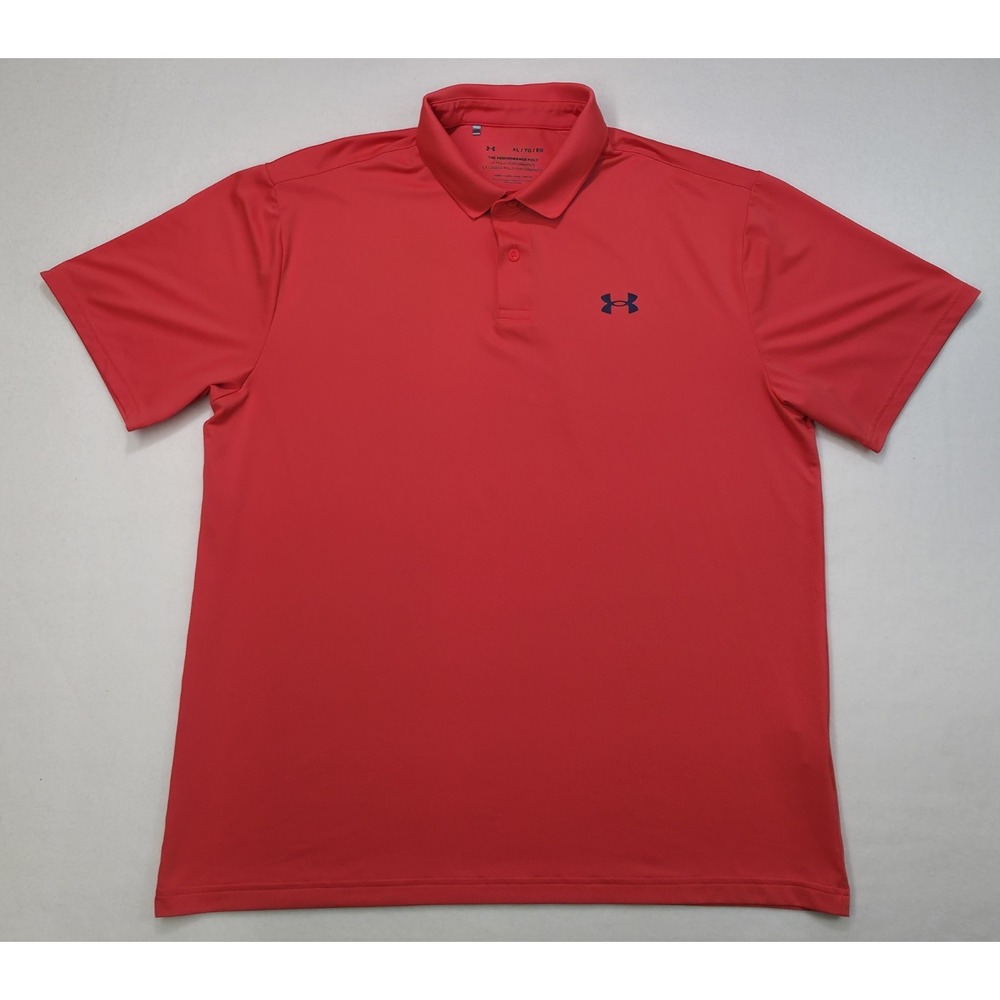 Under Armour Polo Shirt Mens XL Flamingo Pink Playoff Polo Golf Limited Use